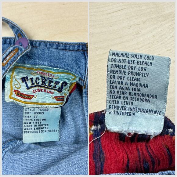 Vintage 1990s Denim Sweetheart Button Back Mini Skater Dress - Picture 5 of 7